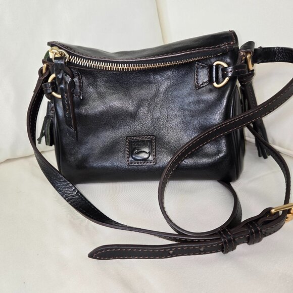 Dooney & Bourke Florentine Mini Zip Crossbody – Black - Picture 1 of 6